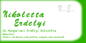 nikoletta erdelyi business card